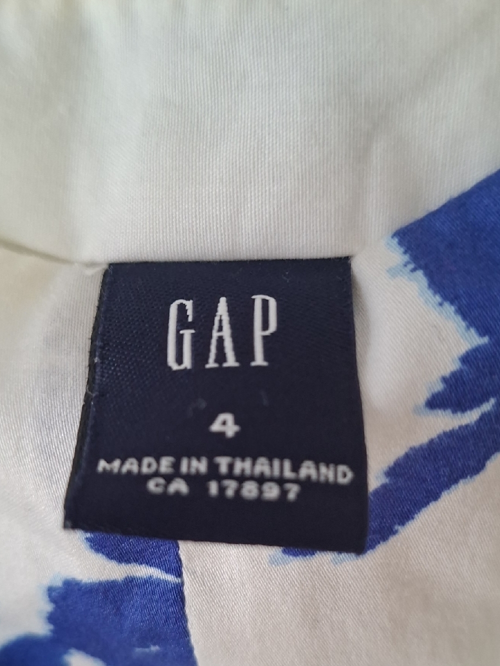 GAP navy and white Lined Cotton Skirt Size 4 oversize - Picture 3 of 8
